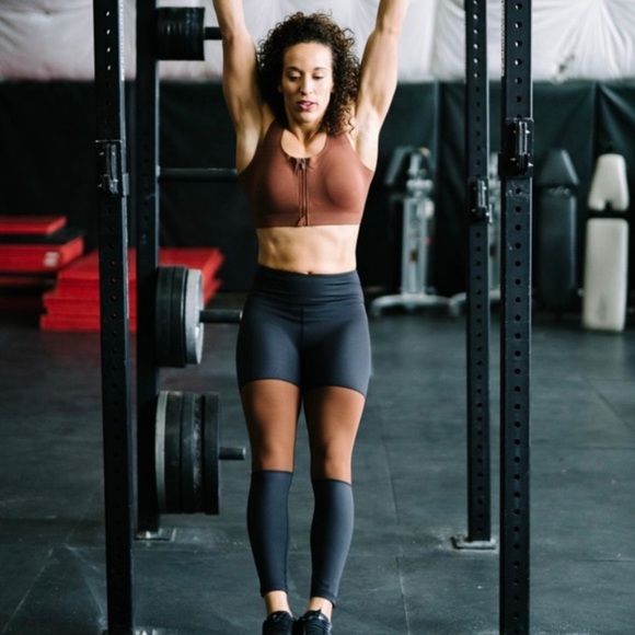 Zyia Mocha Block Light N Tight Hi Rise 7/8 Cocoa Colorblock Leggings Size 8-10 - Picture 12 of 12